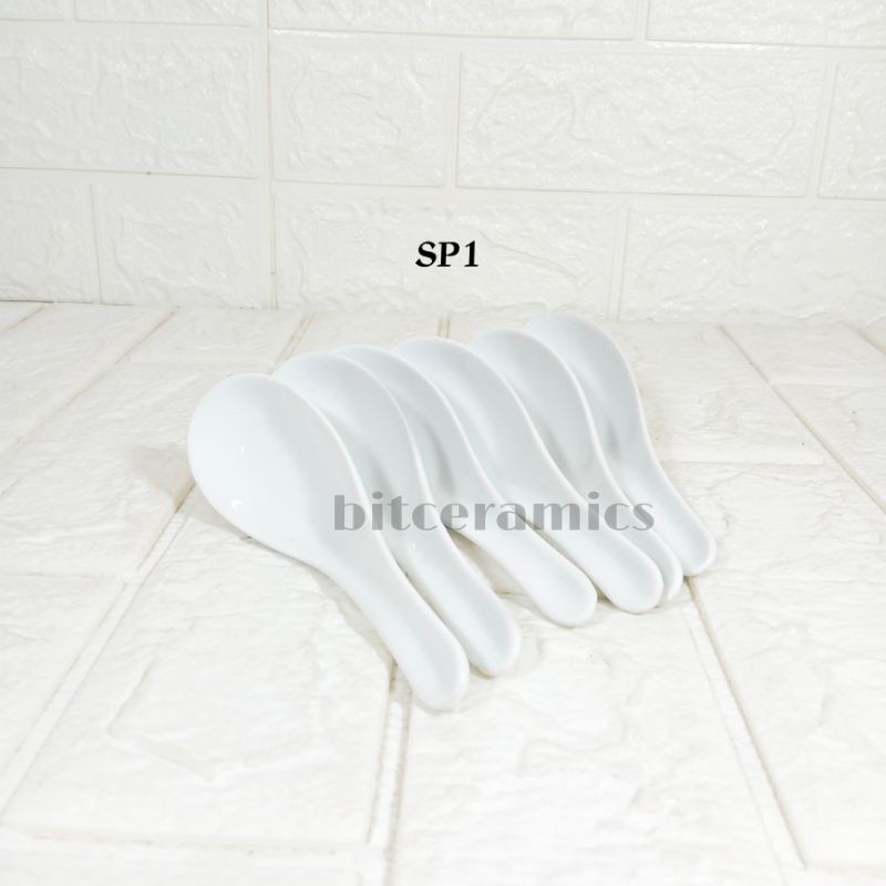 Sendok Keramik (1PCS) by Indo Keramik / Sendok Makan Keramik / Sendok Bebek / SP1