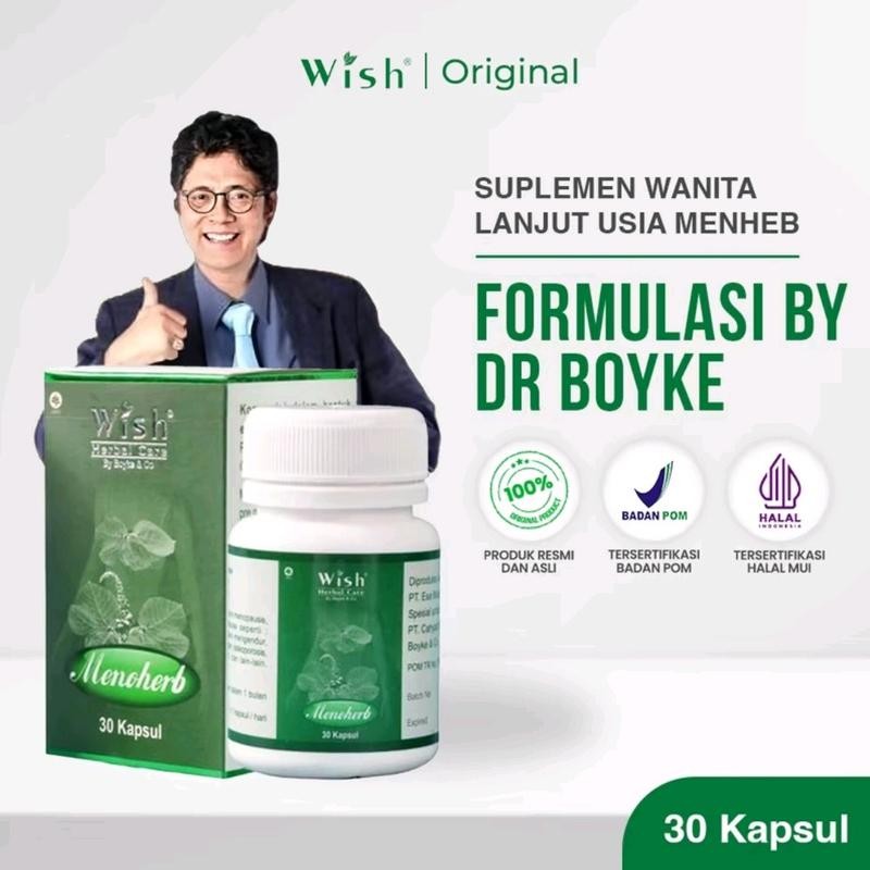 

WISH Menoheb by dr Boyke Asli Wanita Lanjut Usia isi 30 Kapsul