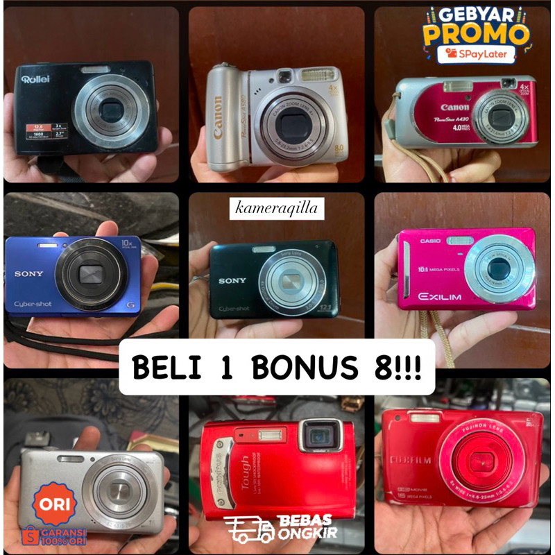 [BUY 1 GET 7] Kamera Digital Camdig Sony Samsung Nikon Canon Lumix Olympus Second Murah