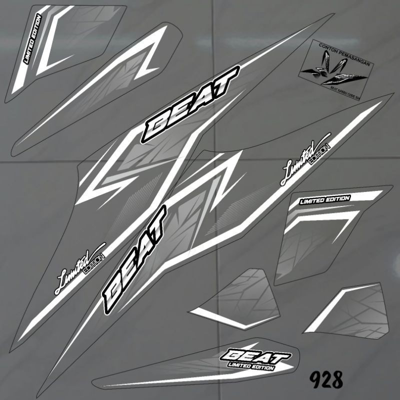 Stiker Beat Karbu Variasi 135 Style | Striping Honda Beat Karbu Transparan List Vietnam | Sticker Mo