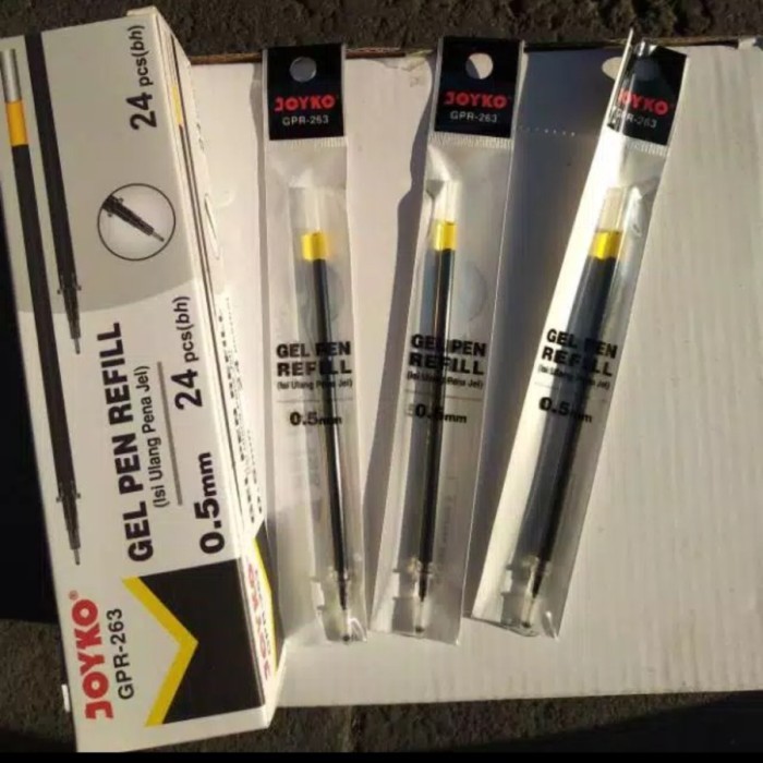 

gel pen refill atau isi ulang pena jel joyko isi Hitam