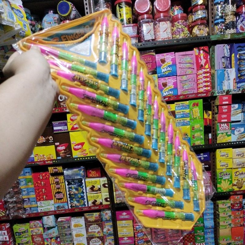 

PERMEN LOLLYPOP bentuk PEN harga 1 papan isi 24pics