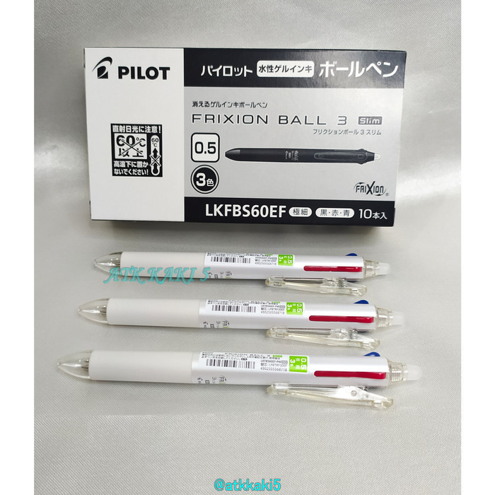 

TERBARU PENA PILOT FRIXION 3 in 1 0.5mm Warna warni Bisa Di Hapus [ 1 Buah ] - Putih