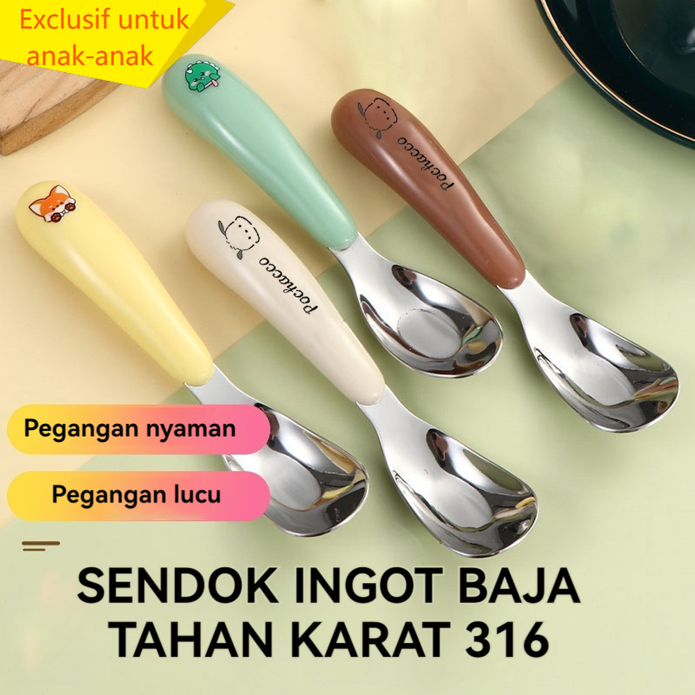 Sendok Makan Anak-anak Dengan Sayang Stainless Steel