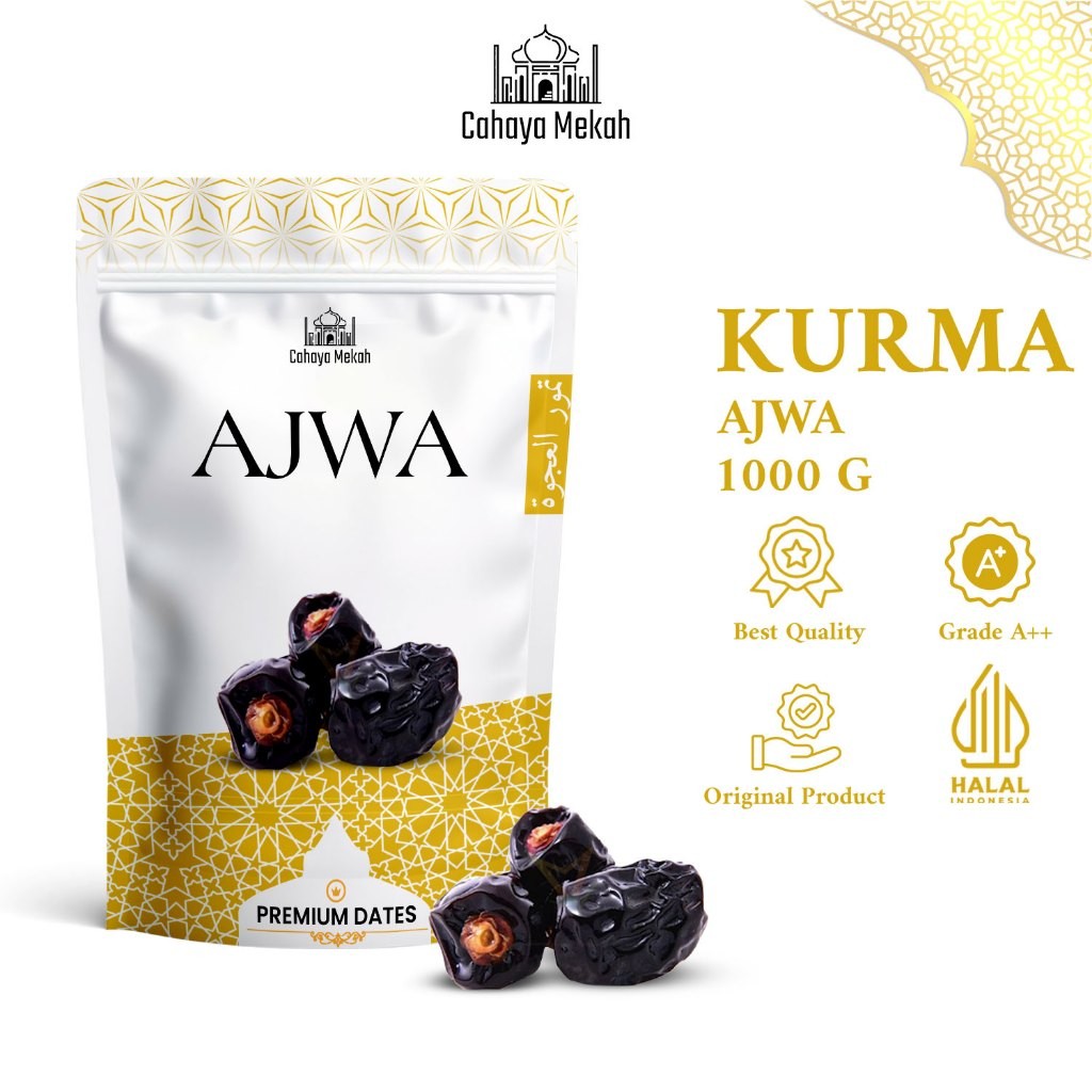 

Cahaya Mekah Kurma Ajwa Premium 1kg High Quality