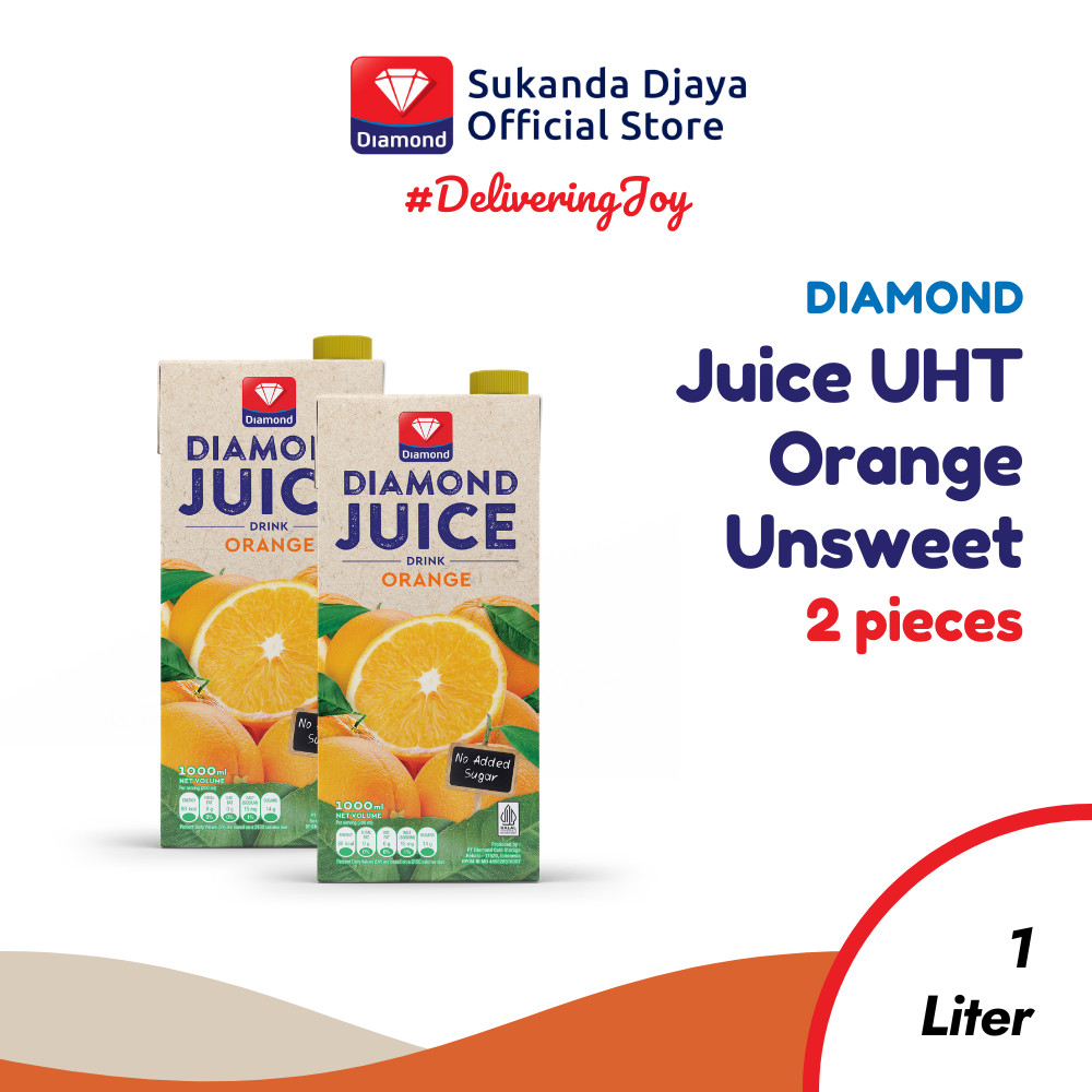 

Diamond Juice UHT Orange Unsweet 1000 ML [GET 2 PCS]