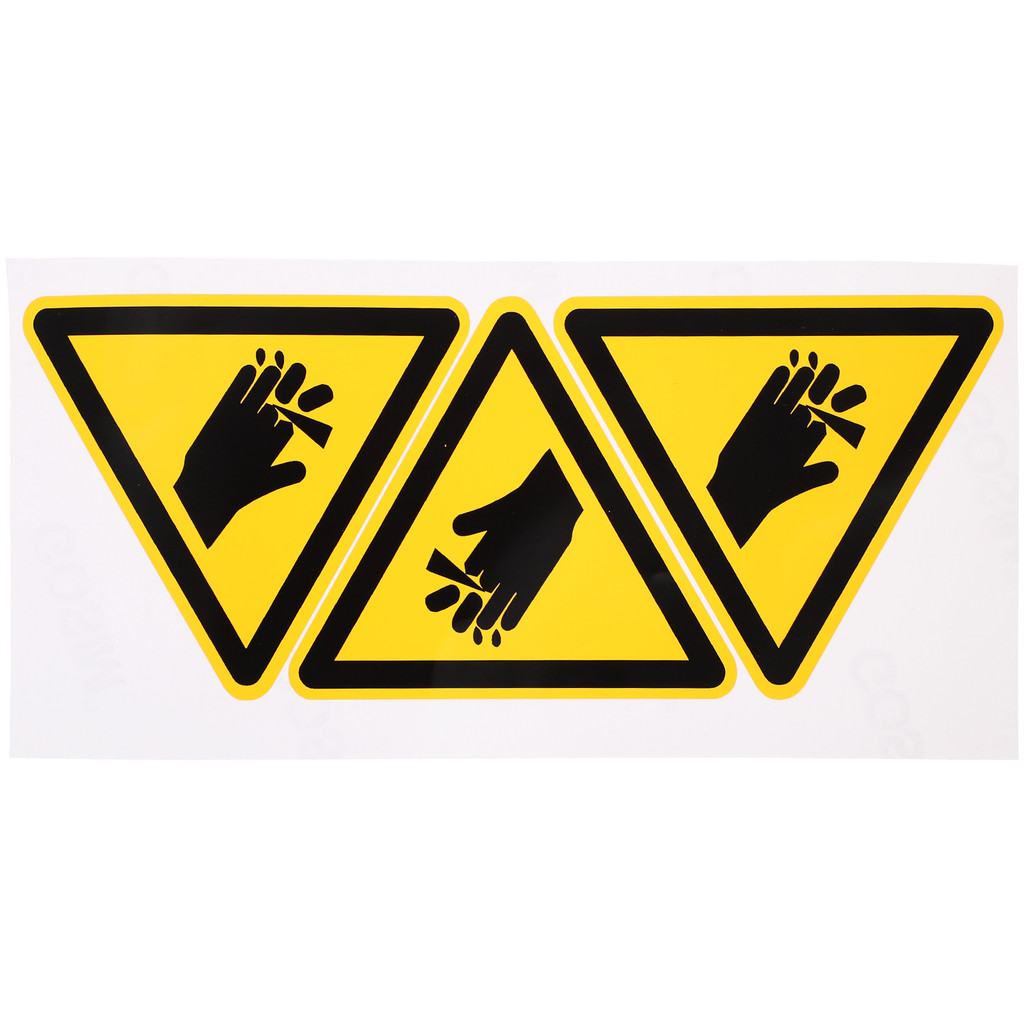 

3 Pcs Hazard Funny Flags for Room Warning Stickers Labels No Hand Vinyl Decals Sign