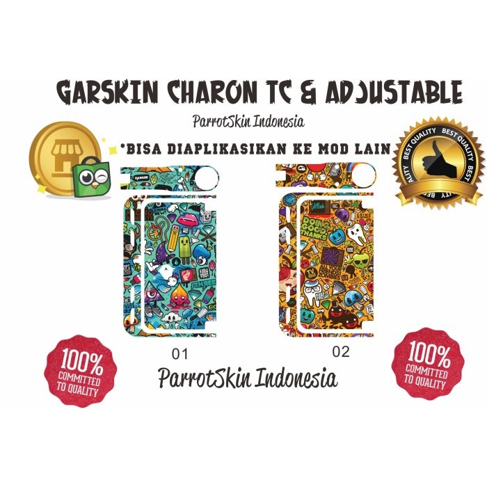 

Garskin SMOANT CHARON TC & ADJUSTABLE doodle art