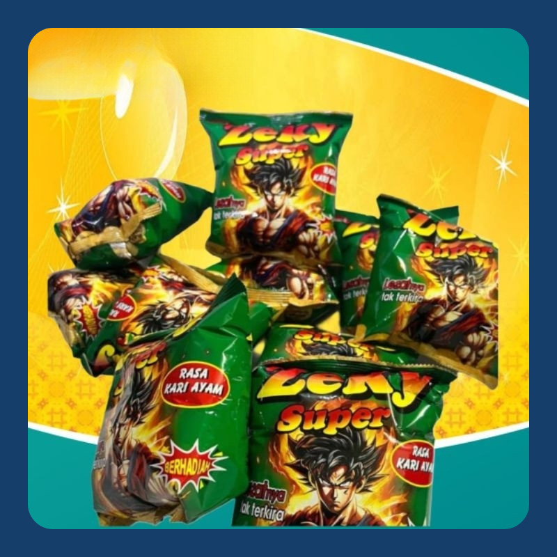 

(PACK) Chiki ZEKY Super Kari Ayam Snack Lezat 18gr Isi 10Pcs