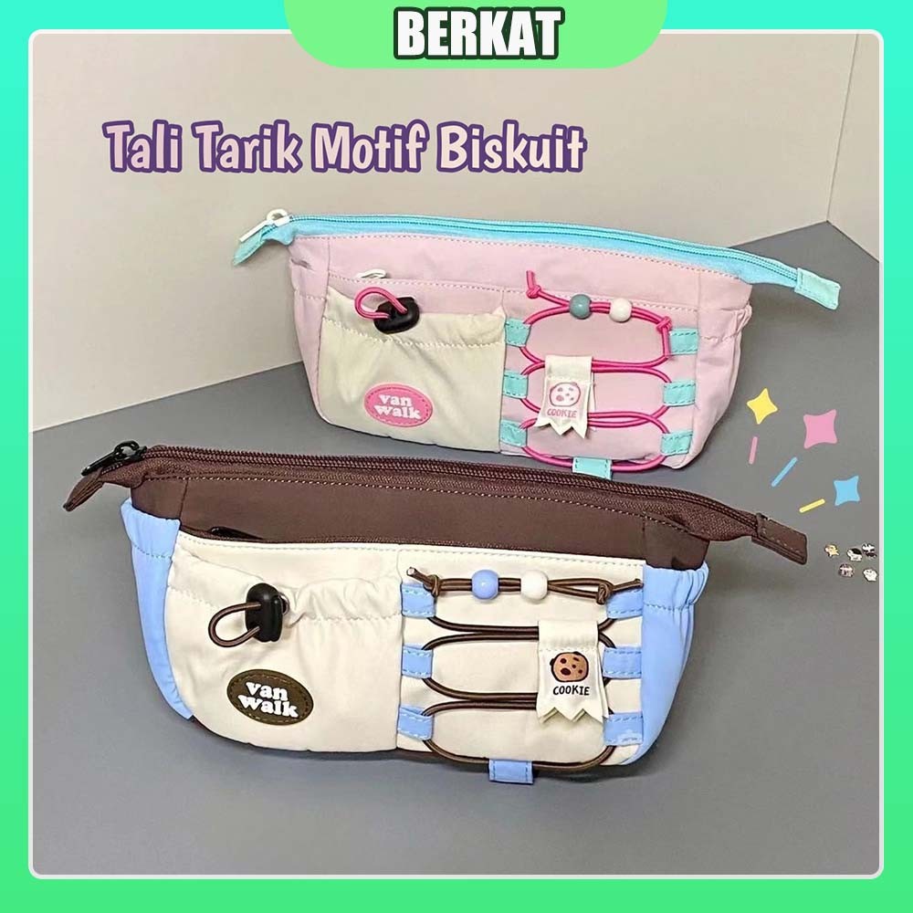 

Tempat Pensil Tali Ikat Korea Kotak Pensil Aesthetic Kanvas Pouch Tempat Alat Tulis Perlengkapan Sekolah