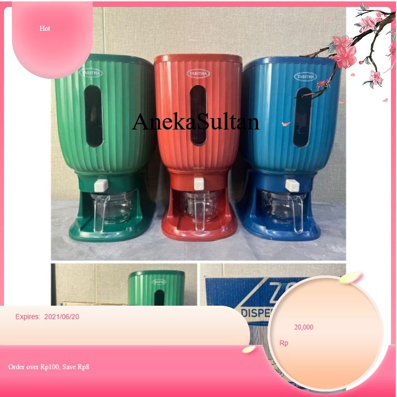 AS Dispenser Beras Zora 10 Liter Tabitha / Dispenser Beras 10 Liter Serbaguna