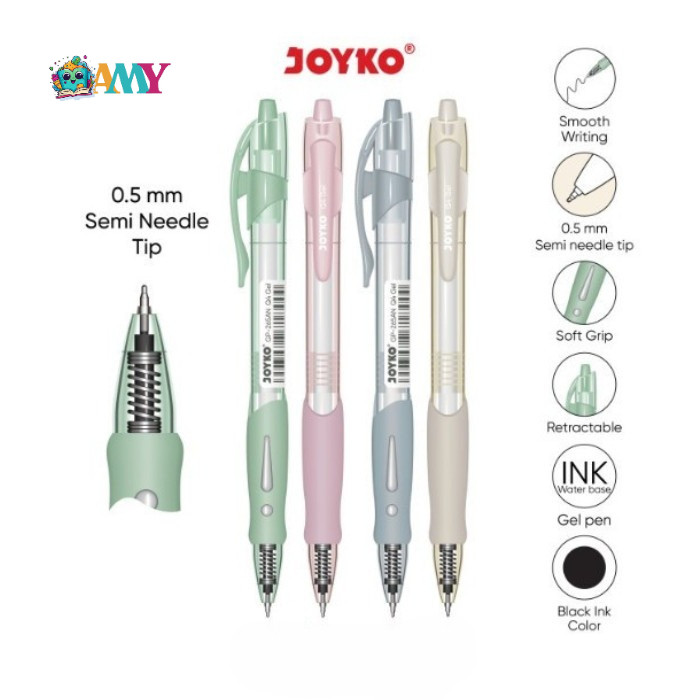 

(1PAK ISI 12PCS) JOYKO BALLPOINT GEL GP 265 AN AMY STASIONARY