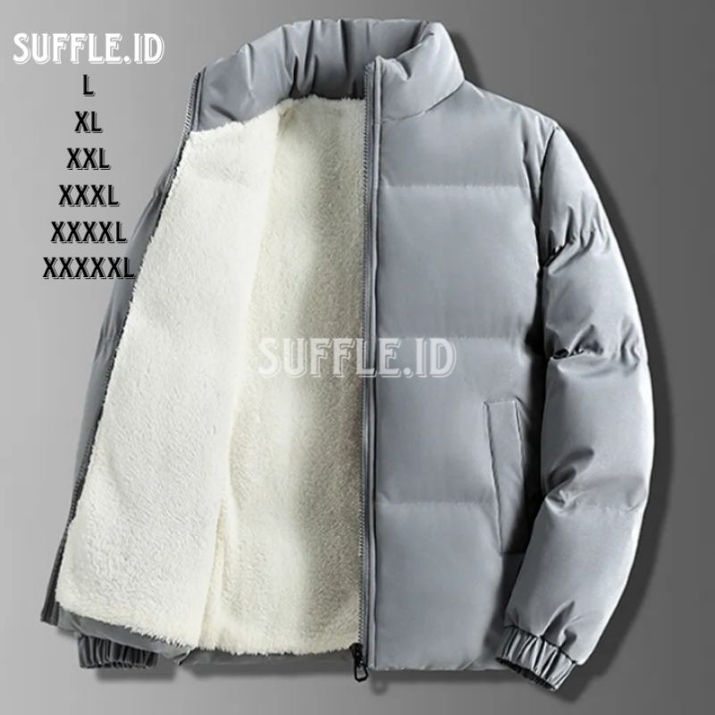 Diskon SUFFLE.id jaket winter pria wanita DALEMAN BULU FULL TANGAN / Mantel pria wanita /Jaket musim