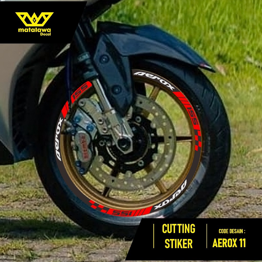 CUTTING STICKER VELG AEROX 155 - STIKER LIS LIST VARIASI BAN VELG YAMAHA AEROX 11