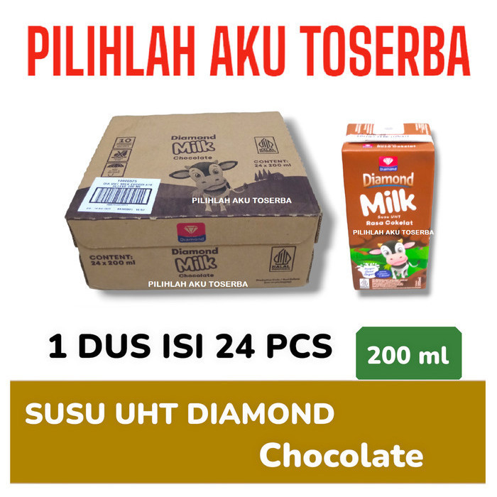 

Susu DIAMOND UHT Chocolate ukuran 200 ml - ( HARGA 1 DUS ISI 24 )
