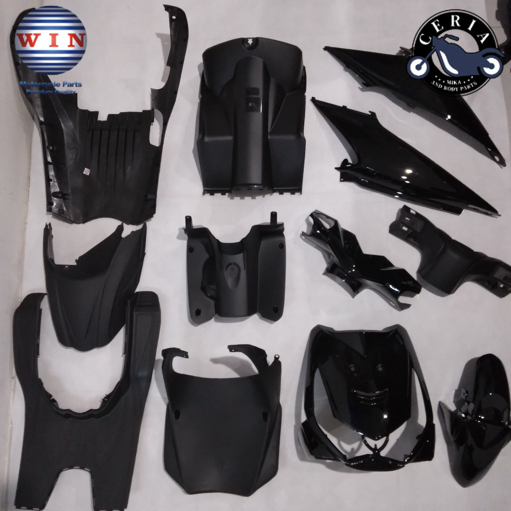 Full Body Beat Karbu KVY 2008 2009 2010 2011 Hitam WIN | complete set bodi kasar halus motor karbura