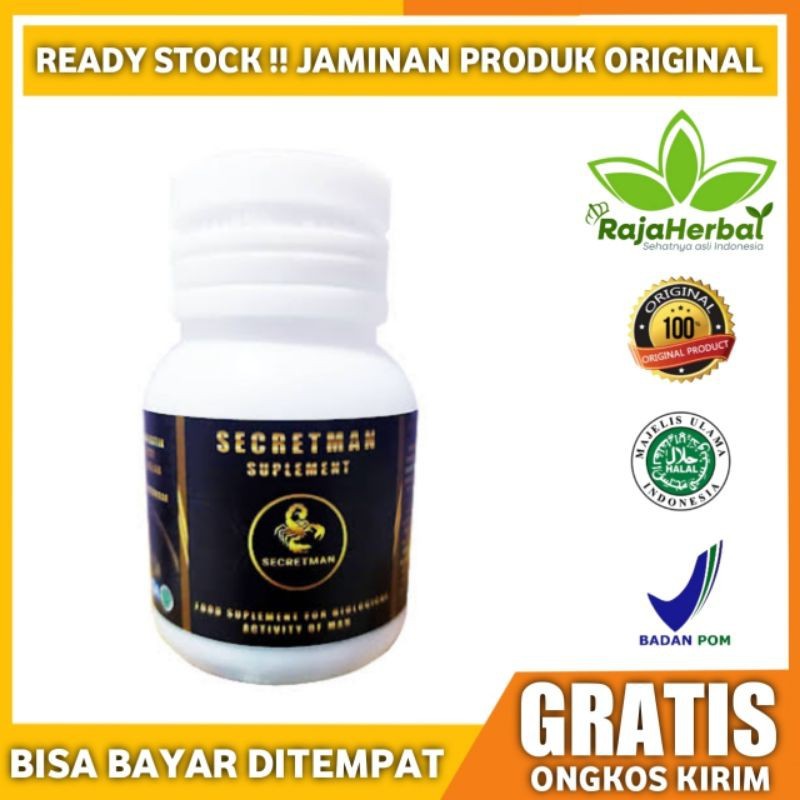 Original 100% Secretman Capsule Original Capsul Asli 50 Kapsul Obat Kuat Pria Tahan Lama