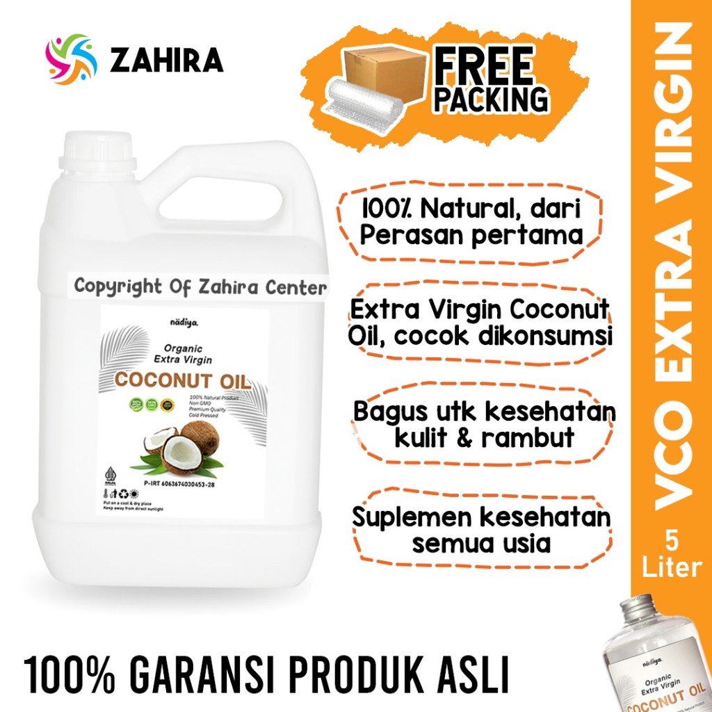 

VIRGIN COCONUT OIL 5 LITER Kemasan Jerigen Asli Murni Minyak Kelapa Perkebunan Indonesia Masakan