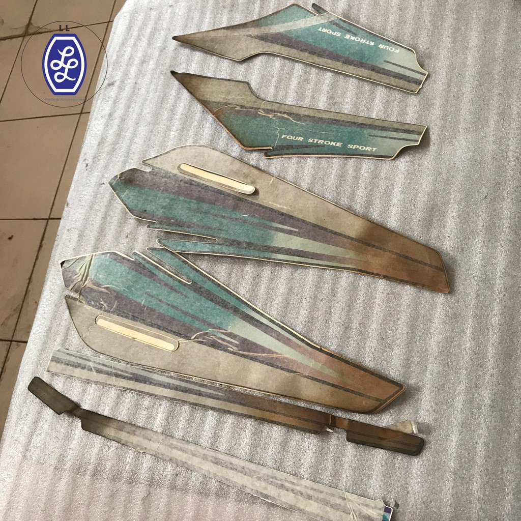 STICKER/STRIPING HONDA GL 94-90/BIRU/KUNING/HIJAU