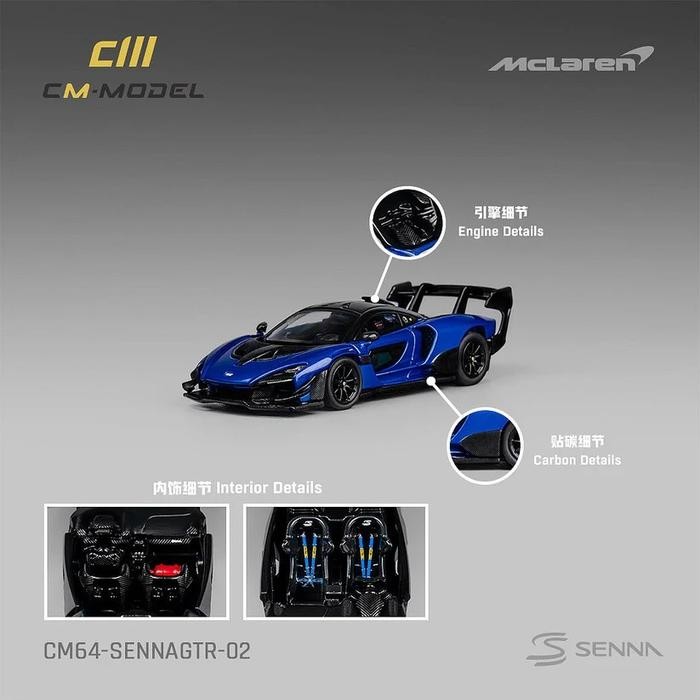 CM Model Mclaren Senna GTR Metallic blue