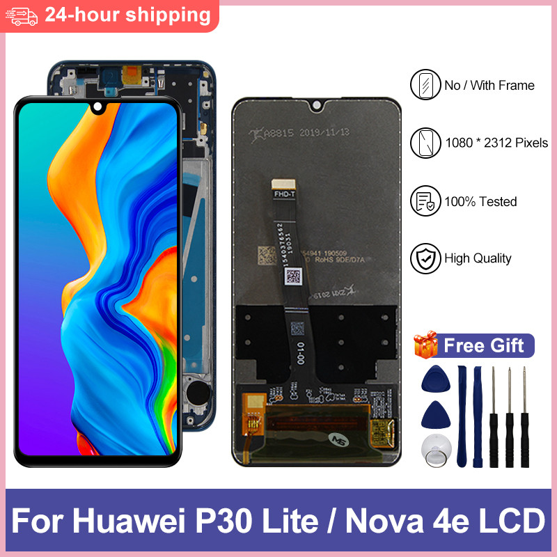 New 6.15" AAA+ IPS LCD For HUAWEI P30 Lite LCD Display For HUAWEI P30 Lite Screen Nova 4E MAR-LX1 MA