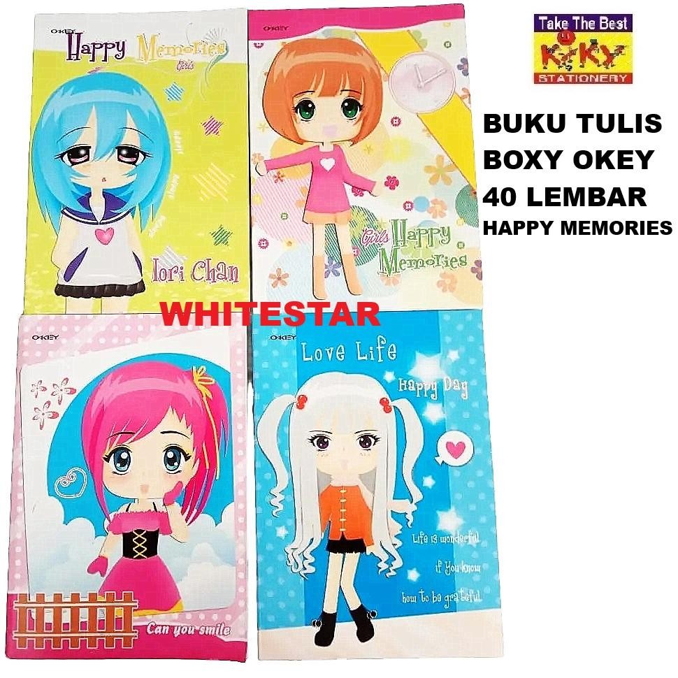 

buku tulis garis boxy okey 40 lembar (kiky group) - happy memories memory