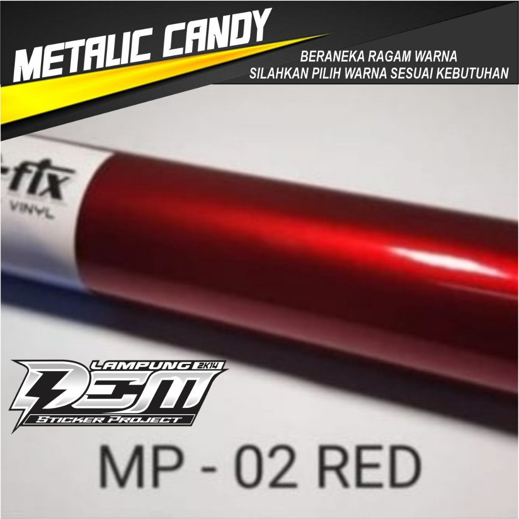 STIKER SKOTLET PROFIX MERAH CANDY METALIK PREMIUM BERKUALITAS