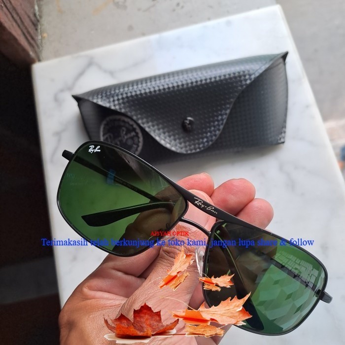 kacamata rayban rb 8013 frame hitam kaca hijau size (67)