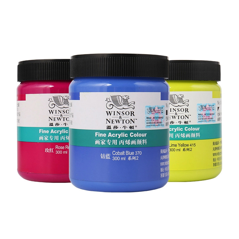 

Winsor Newton Artist Fine Acrylic Paints 300ml Waterproof Wall Stone Wood Ceramics Hand Painting Fluorescent Acrylic Pigments