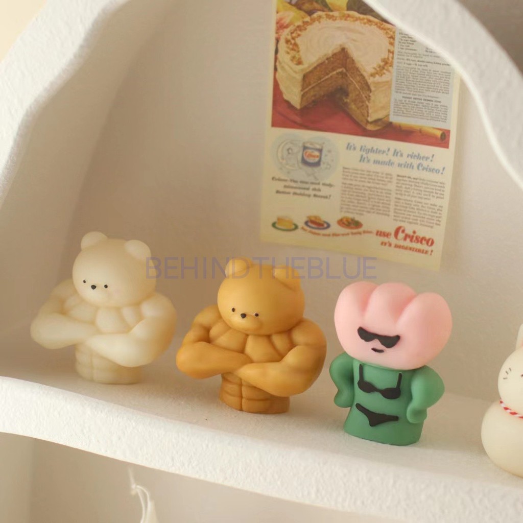 

Bikini Sunglasses Tulip Scented Candle Molds Muscle Bears Silicone Mold DIY Handmade Material Cake Molds