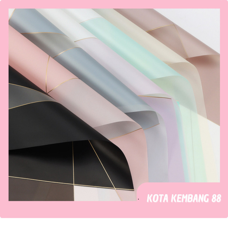

PROMO!20 LEMBAR Kertas Buket Bunga Motif Nosha Magnetic Line Flower Wrapping Cellophane Paper KB071READY