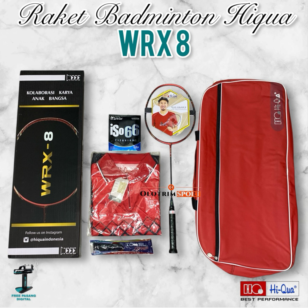Raket Badminton HIQUA WRX7 WRX8 WRX 7 8 HI-QUA 100% ORIGINAL HIQUA