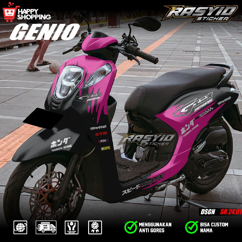 `` COD Sticker Decal Full Body Motor Honda Genio 2019 2020 2021 2022 2023 2024 Sticker Full Body Gen