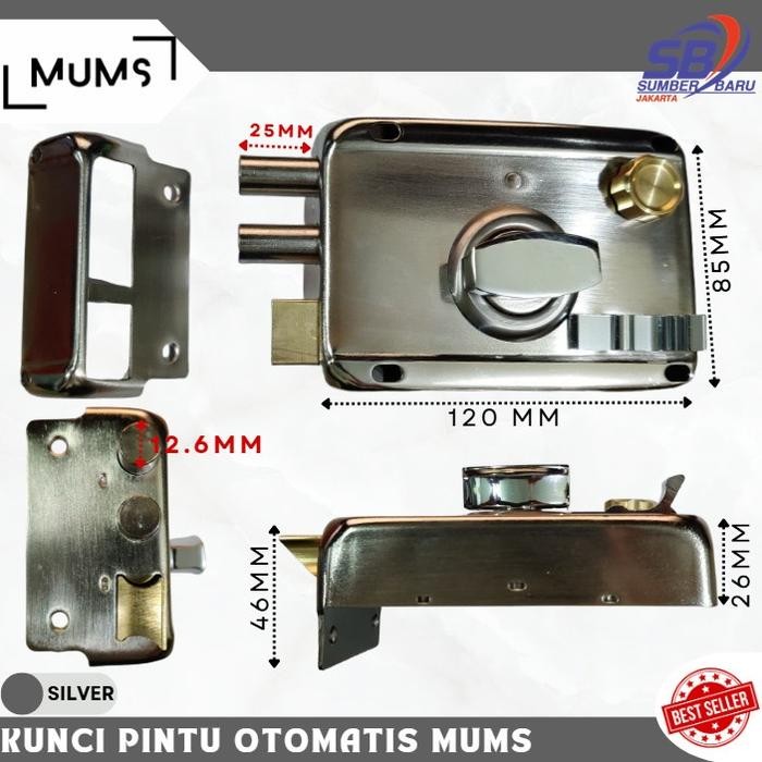 

Kunci Pintu Gerbang Besi Otomatis Rim Night Latch Auto Lock Rim Lock Security Lock XB Sekelas Dumont