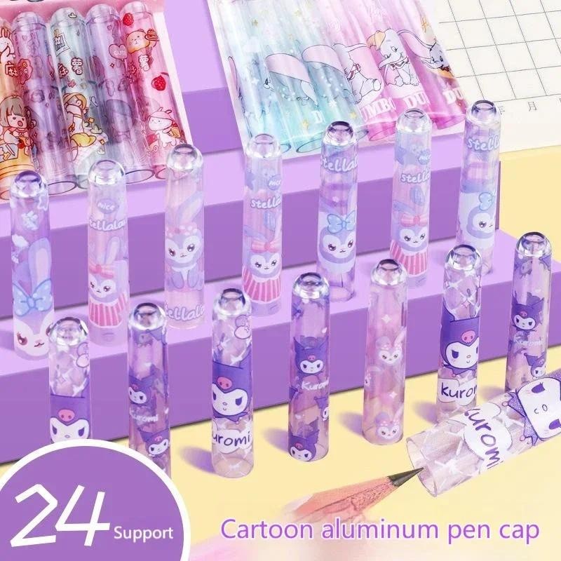 

Sanrio Pencil Cap Children's Kawaii Creative Pen Cover Pencil Case Protective Case School Supplies Gift Opening School Season