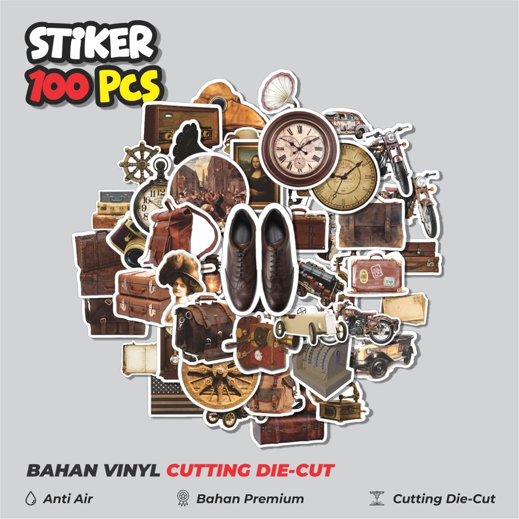 

Terbaru! 50 pcs Stiker INS Retro Dekorasi Lucu Kreatif untuk Notebook, Skateboard, HP