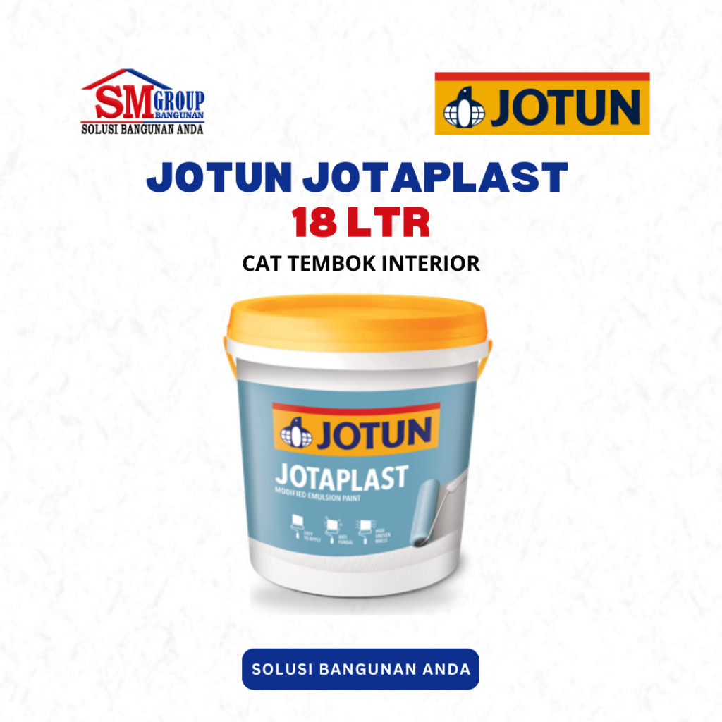 Cat Tembok Interior JOTUN JOTAPLAST 18 Ltr (20 Kg) | Cat Dalam Terjangkau Affordable