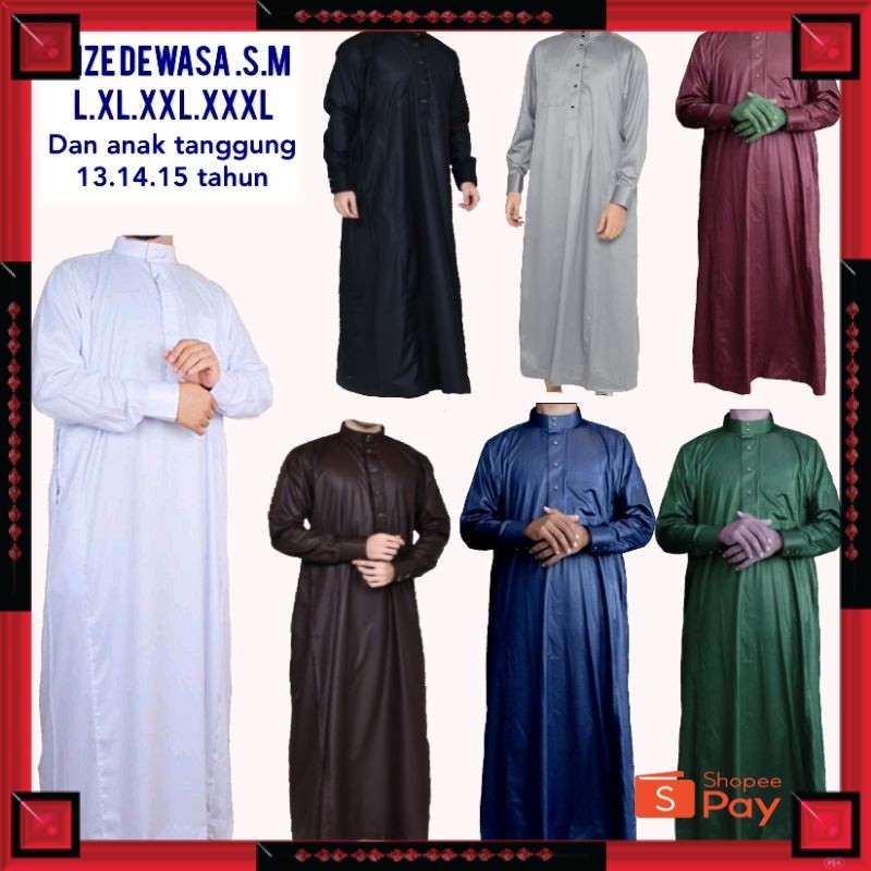 [PREMIUM ORIGINAL] jubah MANSET gamis pria jubah haromain gamis laki laki manset jubah arab gamis ar
