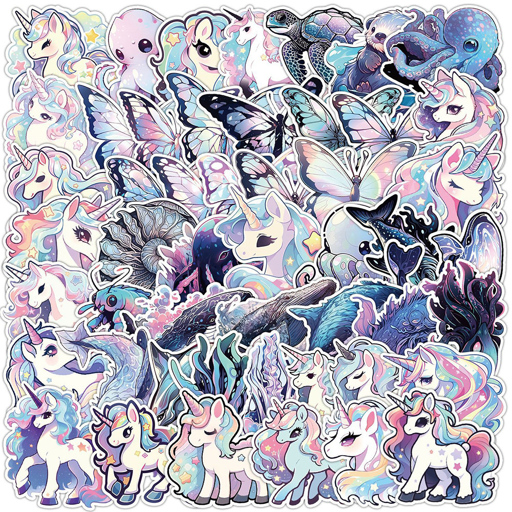 

10/30/50pcs Cute Unicorn Graffiti Aesthetic Stickers Cartoon Decals Notebook Laptop Phone Suitcase Decoration Sticker Kids Toys