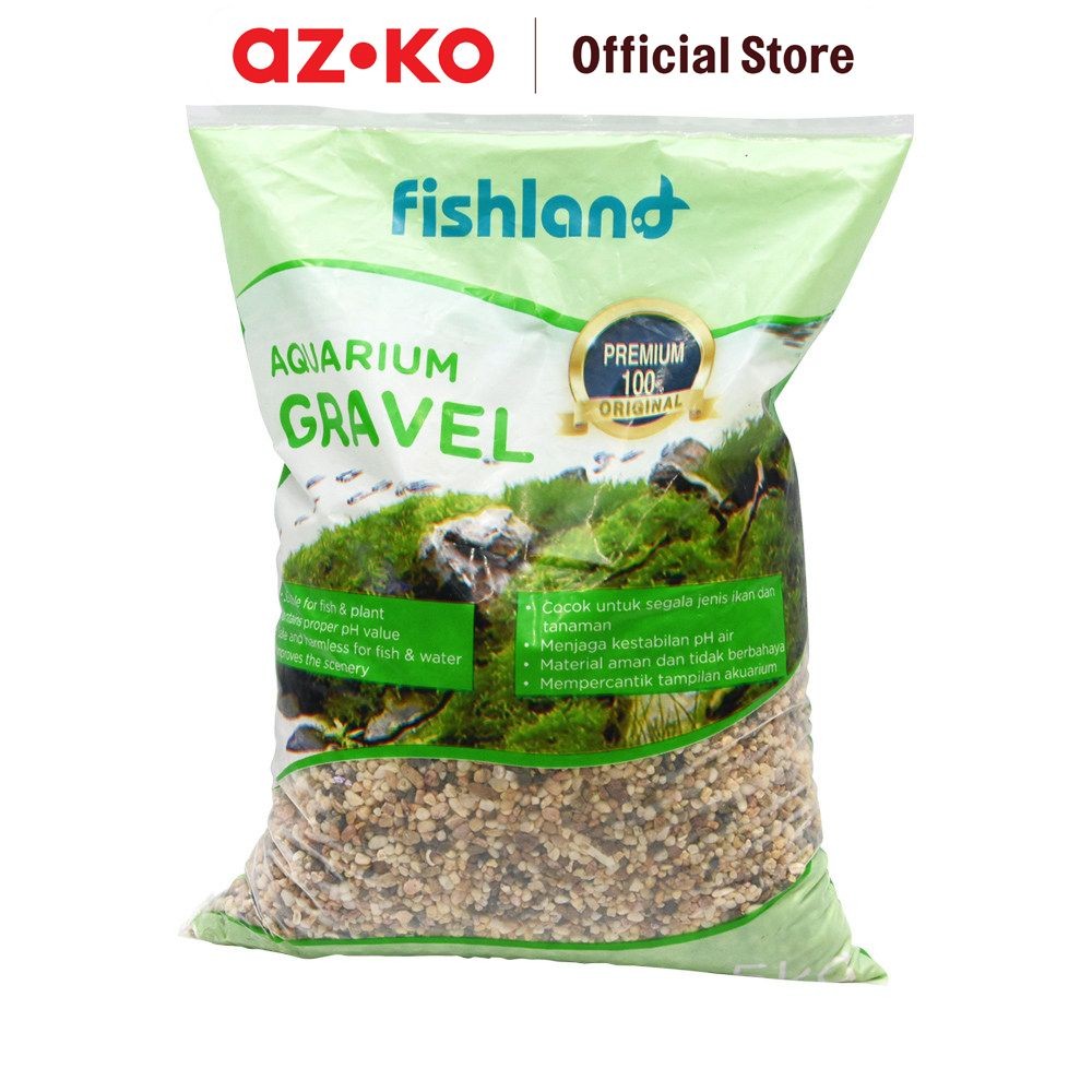 AZKO Fishland Batu Pasir Dekorasi 3-5mm 5kg Pasir Batu Aquarium Dekorasi Akuarium Ikan Aksesoris Pen