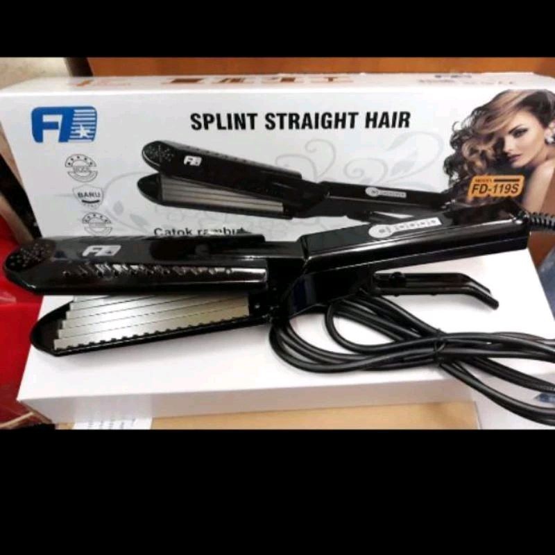 Catok rambut fd-119 catok rambut multifungsi catok rambut flat gerigi