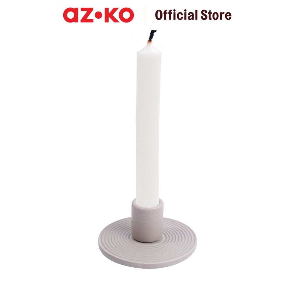 AZKO Arthome 11x11x5 cm Tempat Lilin - Abu-Abu Candle Holder Deco Wadah Lilin Dekoratif Pajangan Dek