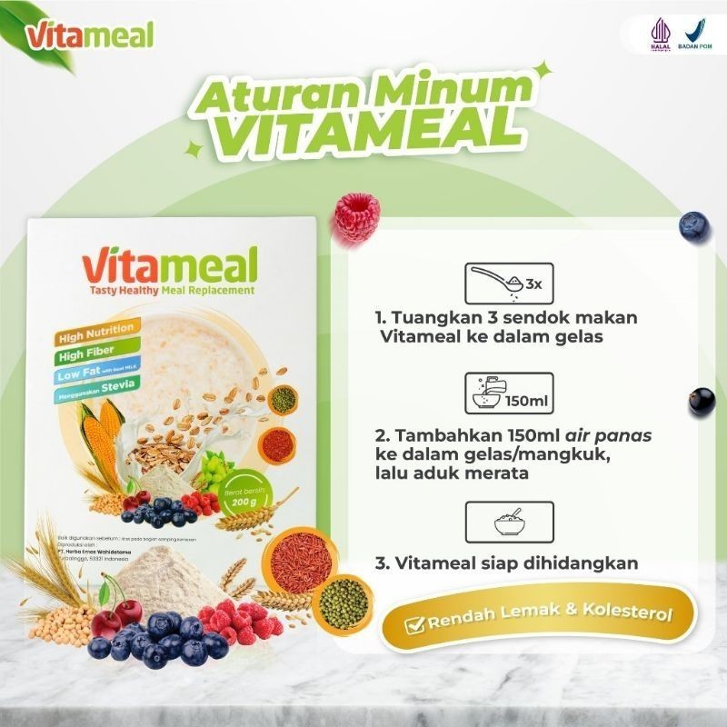 

VITAMEAL Sereal Sehat Multigrain Ampuh Bantu Turunkan Gula Darah Tinggi & Kadar Gula Murah Meriah