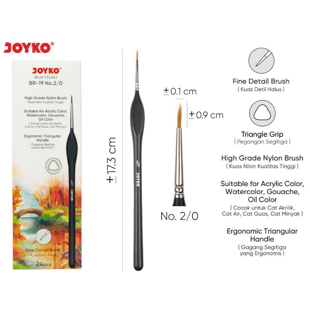 

Joyko detail brush/kuas lukis BR-19