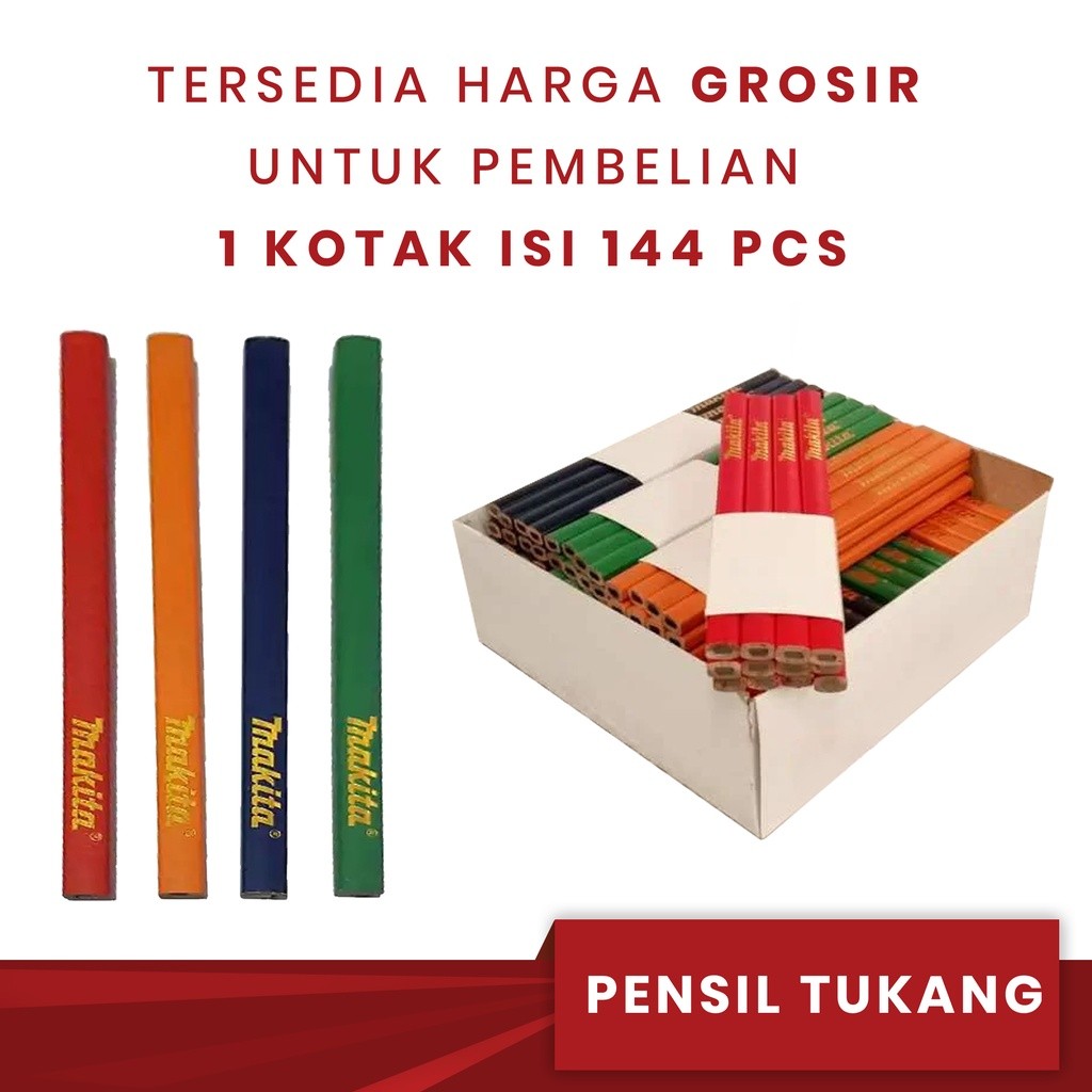 

PENSIL TUKANG / PENSIL TUKANG PER PCS & GROSS / PENSIL TUKANG MAKITA