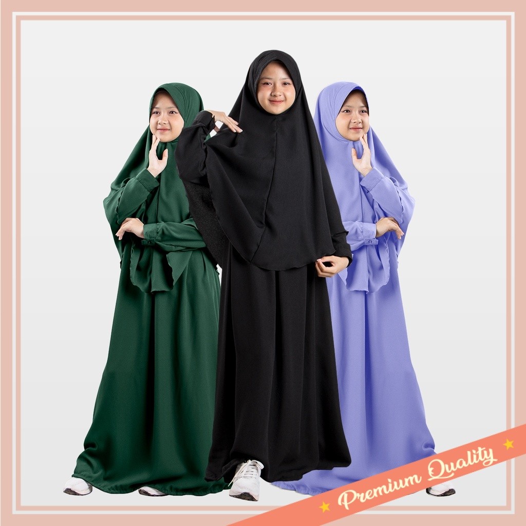 Gamis anak Muslim Lebaran baju Idul Fitri /  Gamis Anak Perempuan Syari Pakaian Muslim Baju Hijab Um