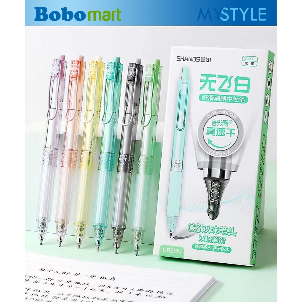 

BOBOMARTS 1 PACK ISI 6/12PCS PULPEN GEL PEN GEL BOLPOIN GEL ALAT TULIS SEKOLAH ALAT TULIS MURAH