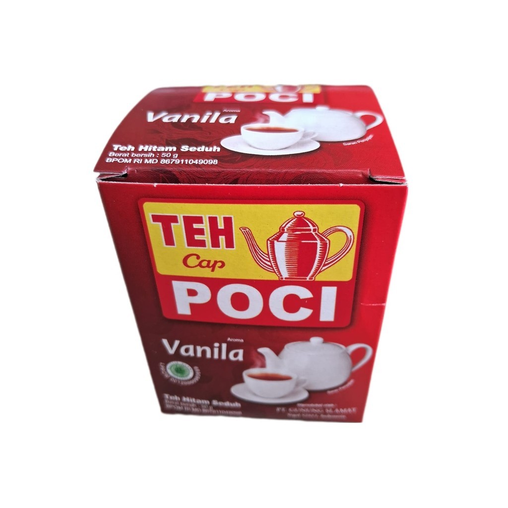 

Teh Seduh Cap Poci Aroma Vanila netto 50 gram