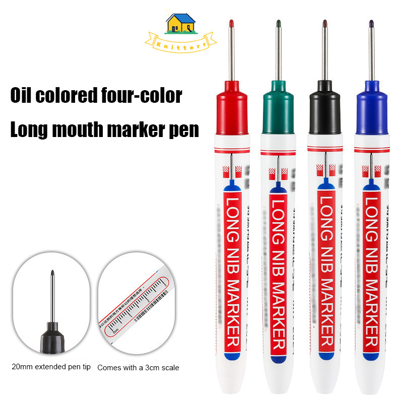 

Spidol Tukang Penanda Kepala Panjang Pulpen Tulisan Serbaguna Tukang Bangunan Lubang Dalam Spidol Berminyak Tahan Air Cepat Knitterr