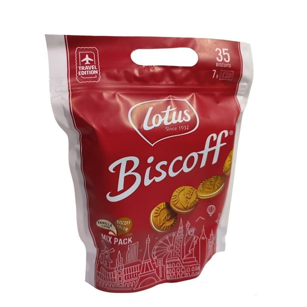 

Biskuit LOTUS Biscoff Sandwich Mix Pack Travel Edition 350gram asal Eropa